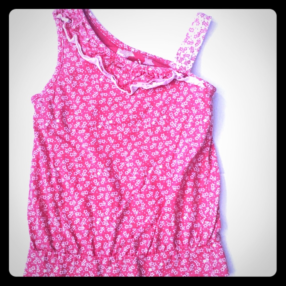 L.E.I. Girl’s Sleeveless Pink Floral Top Size 6-6x